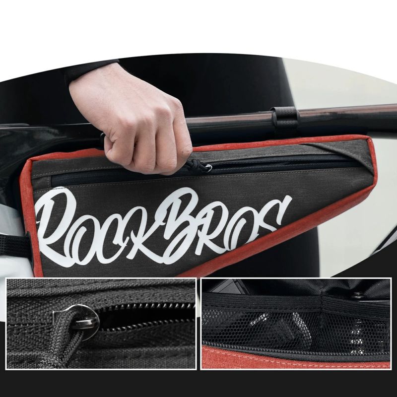 Rockbros G008 Flash Journey Triangle – XL, Red czarny || czerwony hátizsák 5907769384219-211929