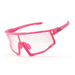 Rockbros SP258 ROAD TO SKY photochromic cycling glasses - pink różowy training equipment
