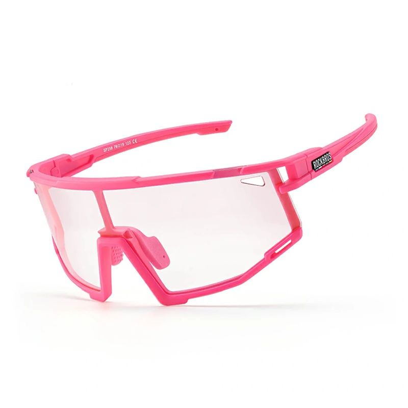 Rockbros SP258 ROAD TO SKY photochromic cycling glasses - pink różowy training equipment
