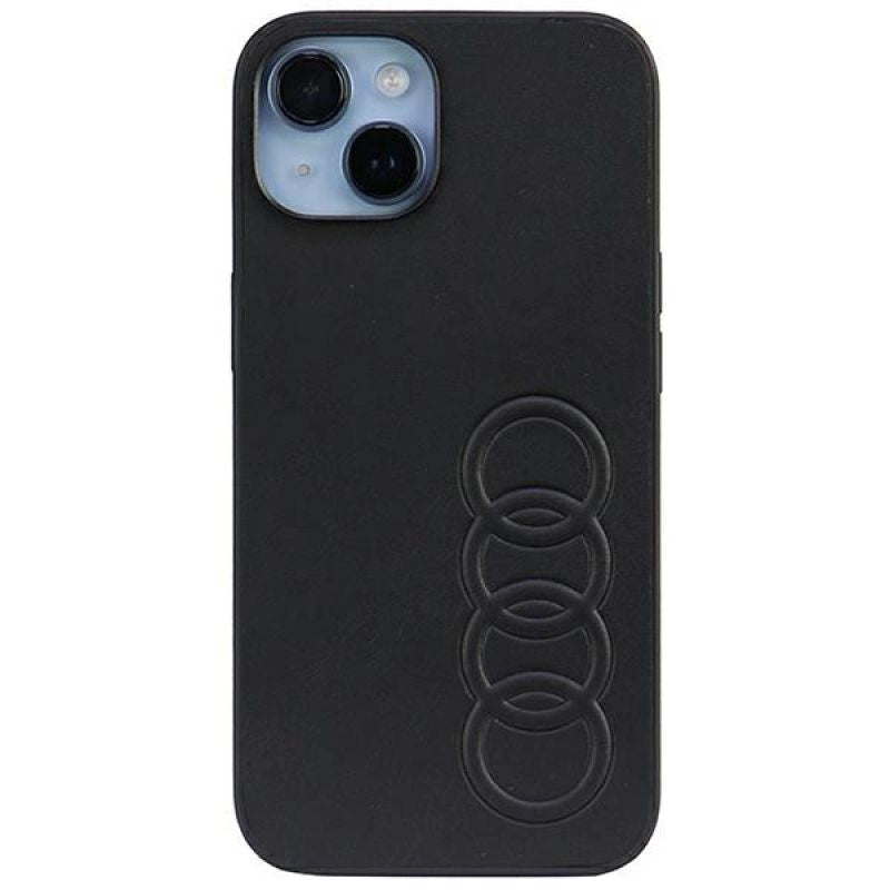 Audi Synthetic Leather iPhone 14 6.1" /black hardcase AU-TPUPPCIP14-TT/D1-BK fekete utcai cipő