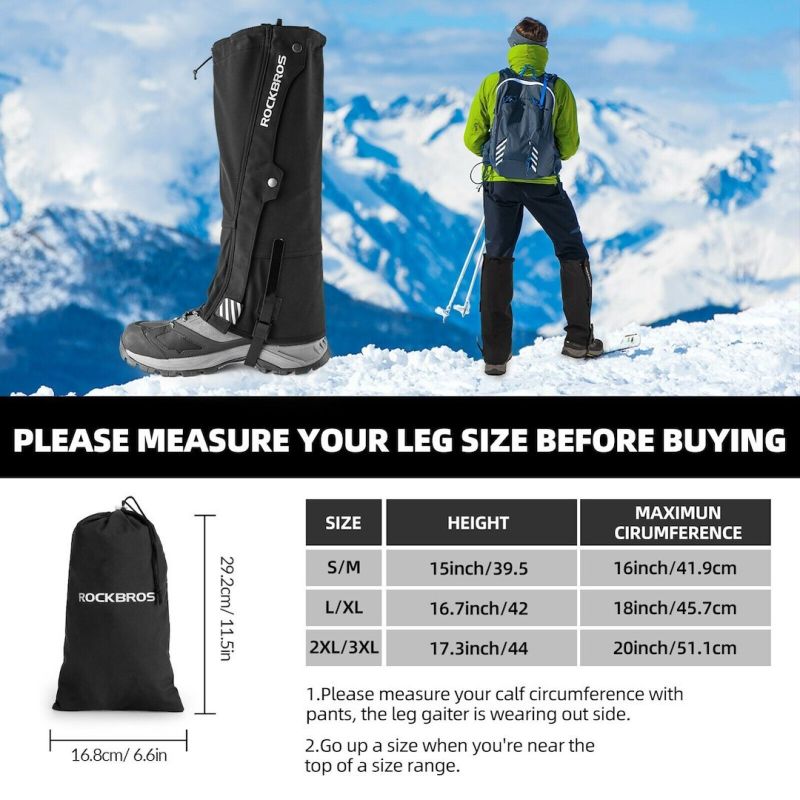 Rockbros waterproof gaiters TT014 fekete kiegészítő SI21400014003