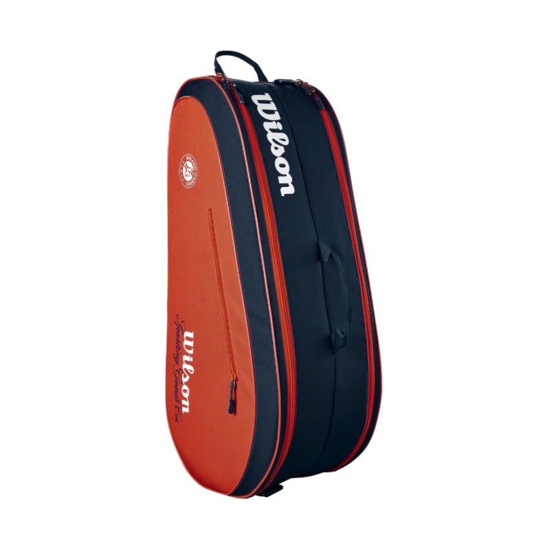 Wilson Roland Garros 2026 Team 6PK Tennis Bag Orange and Navy Blue