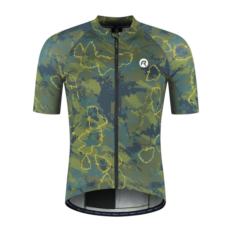 Rogelli ESSENTIAL GRAPHIC II T-shirt green/ kék póló