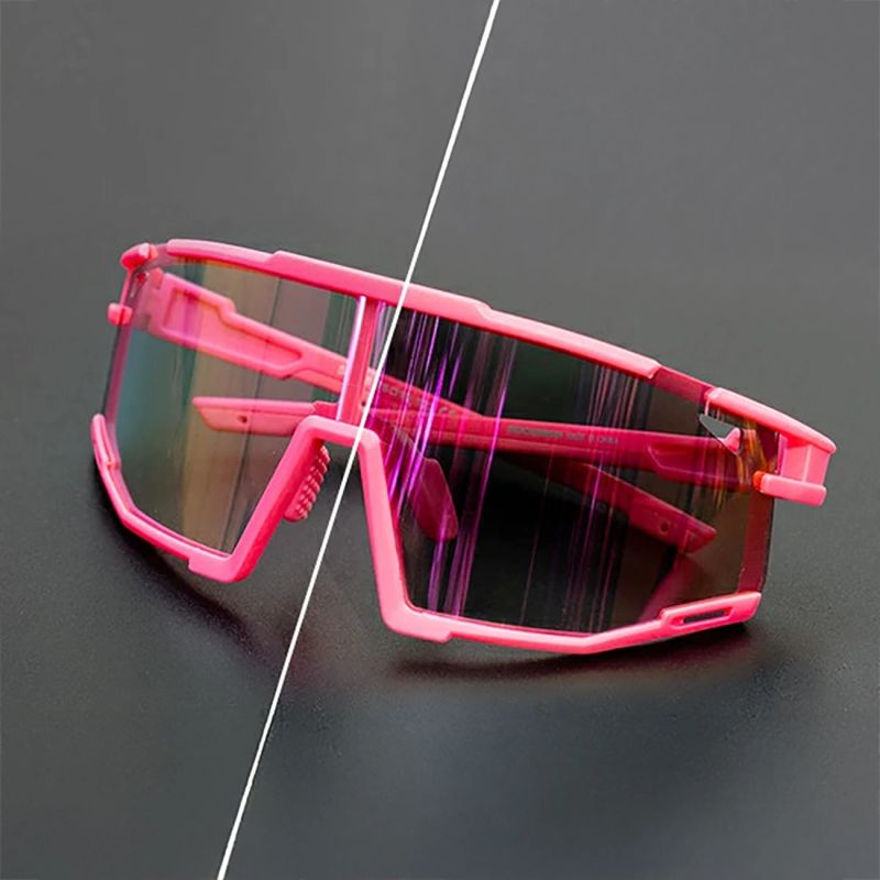 Rockbros SP258 ROAD TO SKY photochromic cycling glasses - pink różowy training equipment