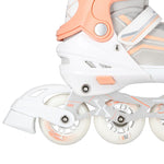 NILS Extreme NH18190 2in1 roller skates, white and pink, size L (39-43), with replaceable HOCKEY blade rózsaszín utcai cipő
