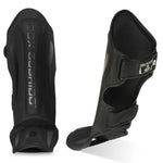 DBX Bushido Shin guards - "Black Master" shin guards - fekete protectors and knee pads