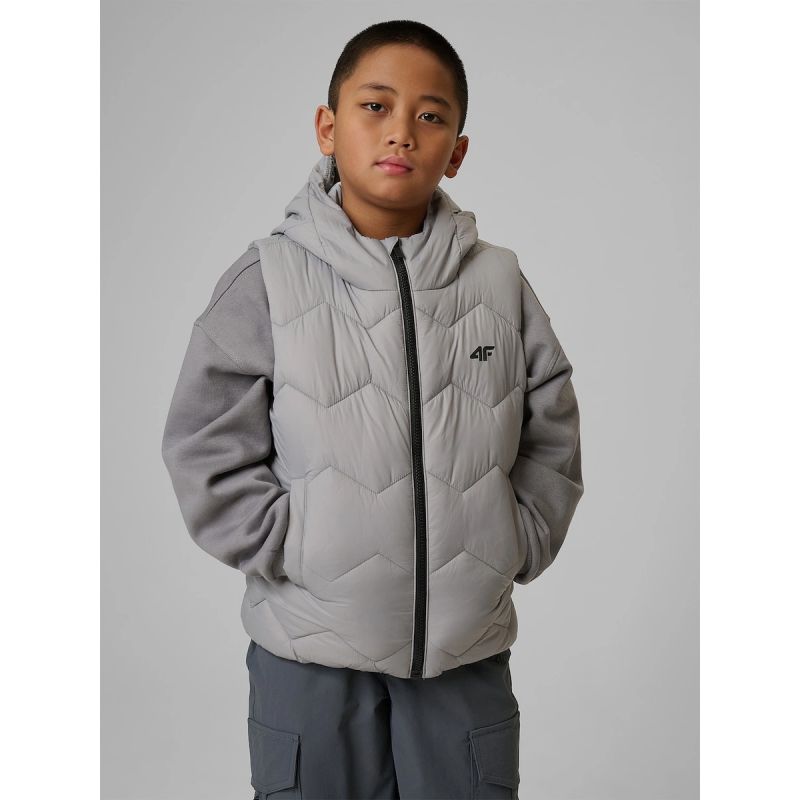 4F Boy's vest with synthetic filling gyerek mellény 4FJRSS26TVJAM352-25S