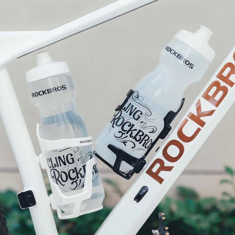 Rockbros 31210012002 bicycle bottle holder - white biały water bottles, training equipment