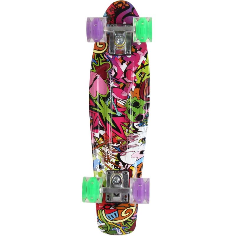 Enero Plastic Skateboard 22 Inches Graffiti Led skateboards