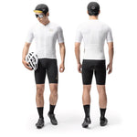 Rockbros Diamond Short Sleeve Cycling Jersey Size XXL - White biały \ xxl póló