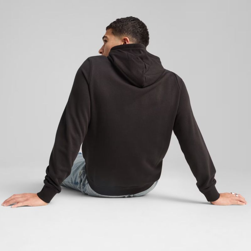 Men's Puma ESS 2 Color Small No. 1 Logo Hoodie Black 684719 fekete kapucnis pulóver