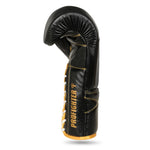 DBX Bushido ProFighter Gold - Legacy Series - Multi-Layer Boxing Gloves bordeaux - wiązane kesztyű