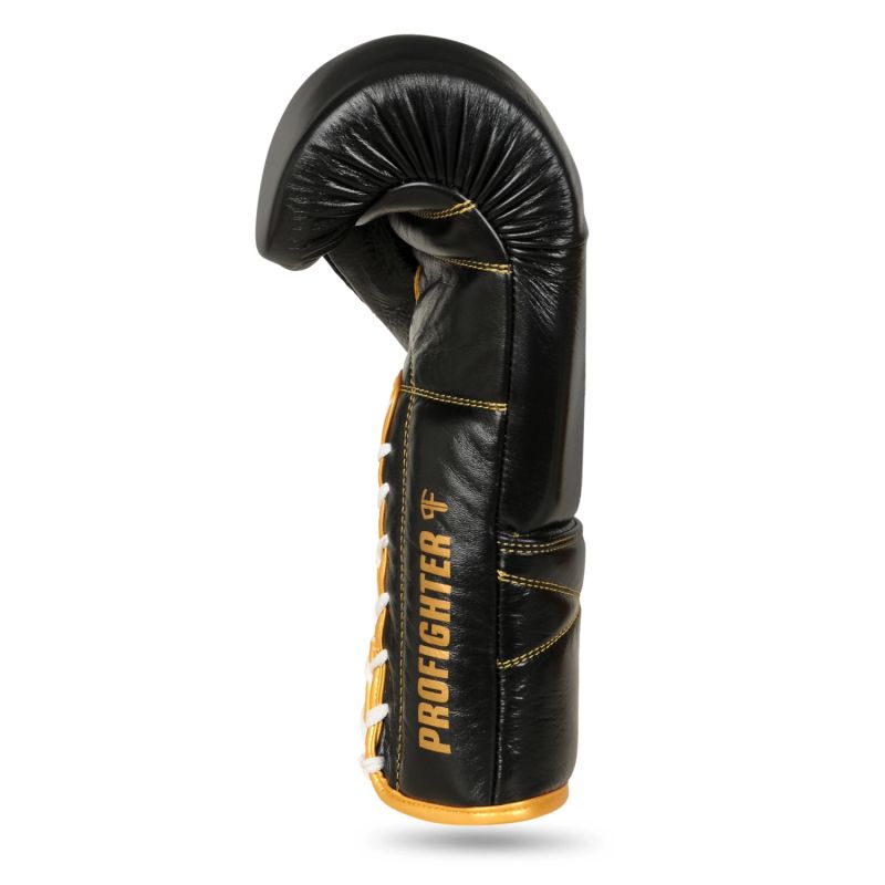 DBX Bushido ProFighter Gold - Legacy Series - Multi-Layer Boxing Gloves bordeaux - wiązane kesztyű