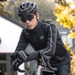 Rockbros Fall/Winter Long Sleeve Cycling - Black fekete dzseki