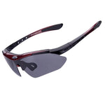 Rockbros 10001 Polarized Cycling Glasses - Black and Red czarny || czerwony training equipment