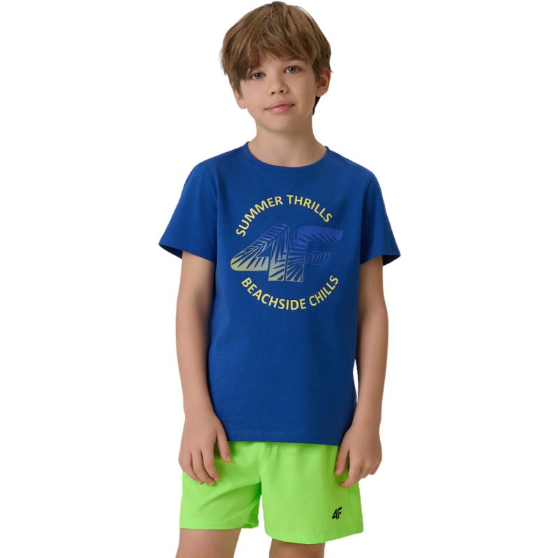 4F Boy's T-shirt M3284 cobalt 36S póló 4FJWSS26TTSHM328436S