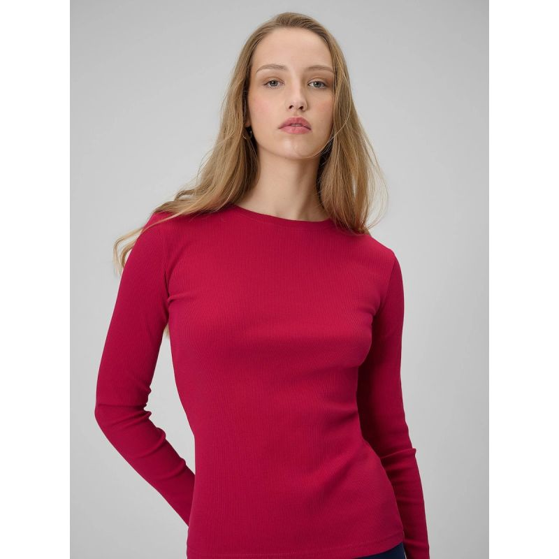 4F Women's long sleeve slim ribbed knit ruházat