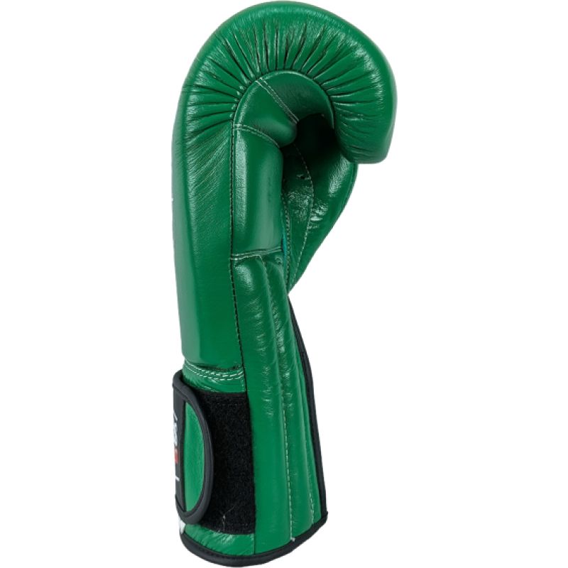 MASTERS FIGHT EQUIPMENT RBT-GREENSTRIKE Leather Boxing Gloves 12 oz Green zöld kesztyű 012310-12