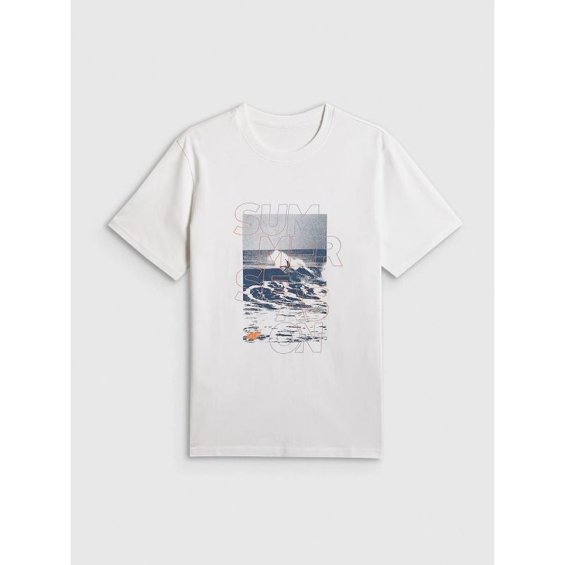 4F Men's regular printed T-shirt 3xl póló 4FWSS26TTSHM2783-10S