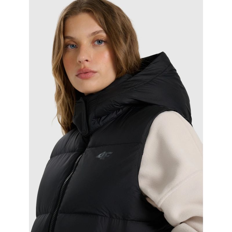 Women's down vest with natural filling 4F 4FWAW25TVJAF223-083S mellény