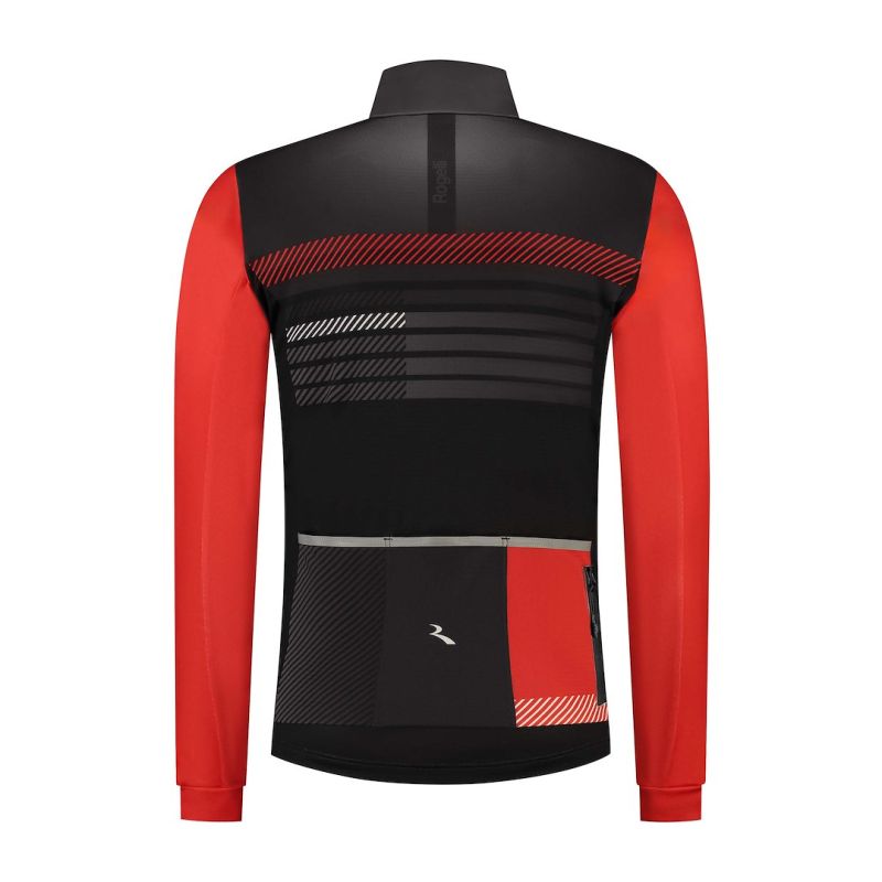 Rogelli STRYDE winter jacket piros kötött sapka SIRC1100006.600.M