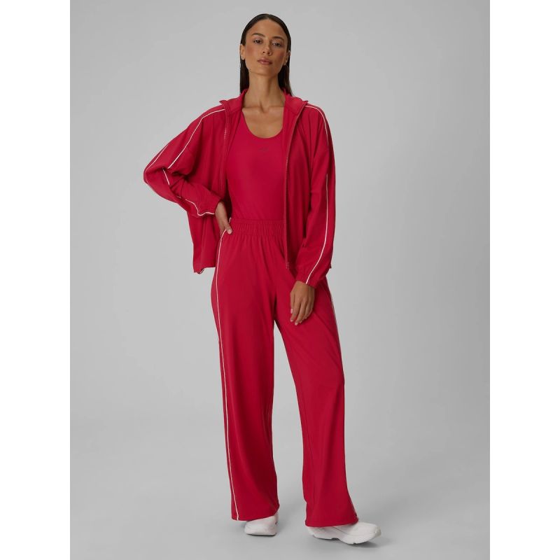 Women's quick-drying wide-leg trousers 4F