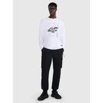 Men's longsleeve regular with print 4F 4FRAW25TLONM606-10S hosszú ujjú póló