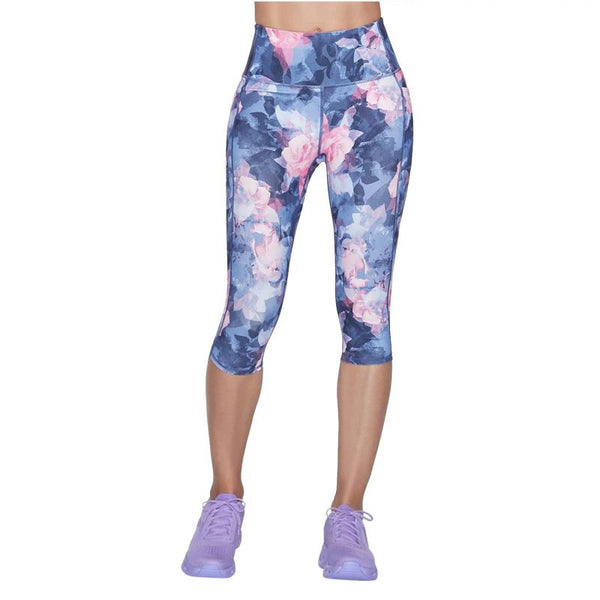 Skechers Go Walk High Waisted Summer Rose Capri Leggings CP1-NVHP Multicolor XS General