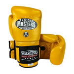 MASTERS FIGHT EQUIPMENT RBT-MEX Leather Boxing Gloves 12 oz Yellow sárga kesztyű 012204-12