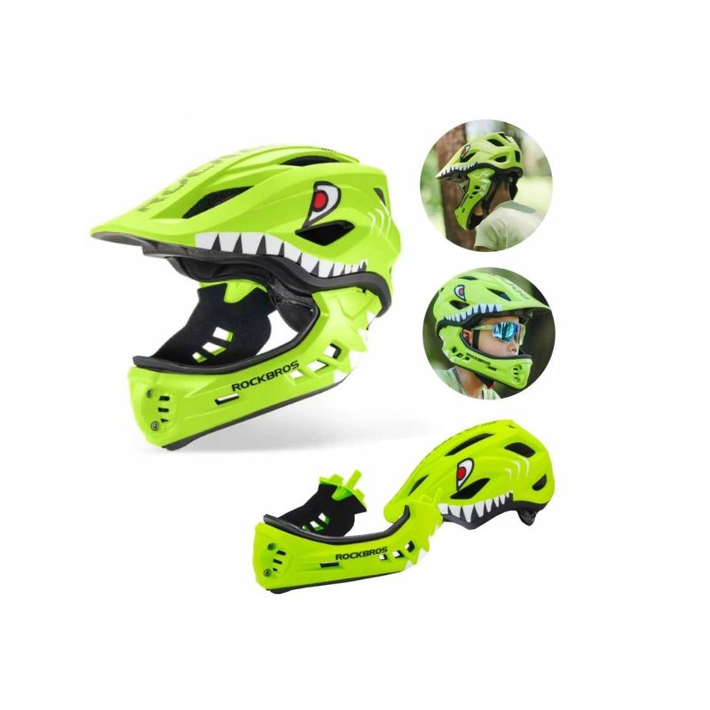 Rockbros children's bike helmet green S 48-52cm