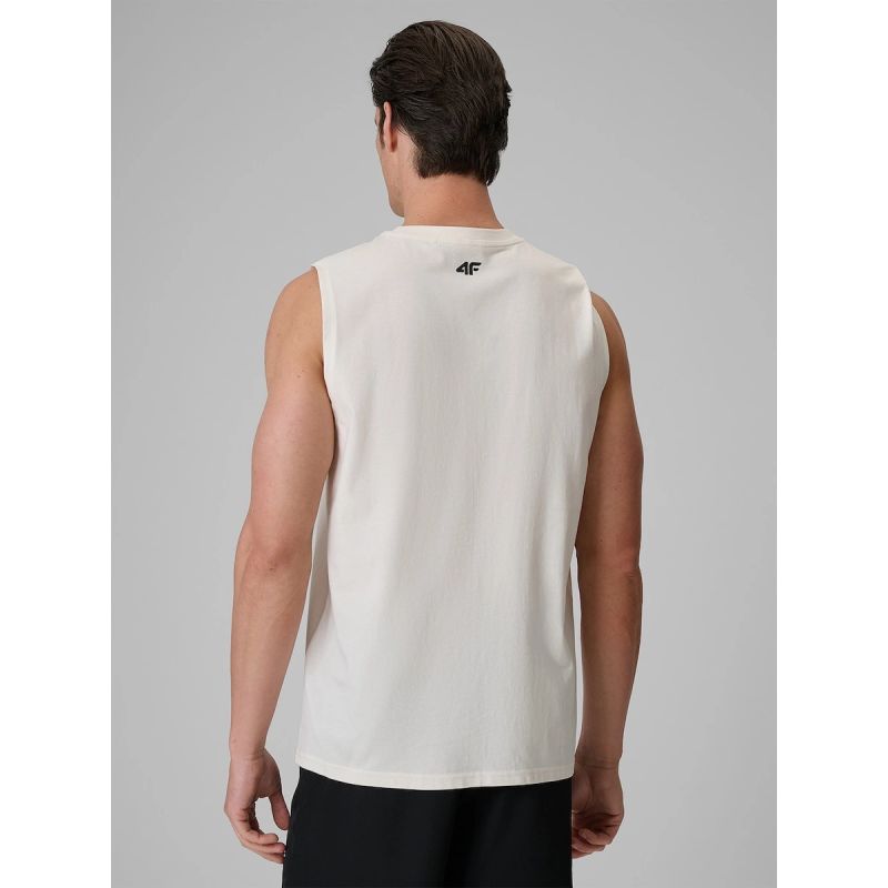 4F Men's relaxed sleeveless T-shirt with print póló
