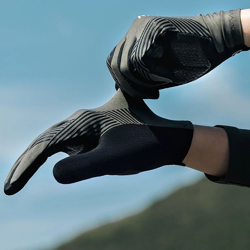 Rockbros cycling gloves spring/summer/autumn, full, size: M - green zielony \ m kesztyű