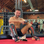 DBX Bushido Shin Guards - Phantom Red piros protectors and knee pads