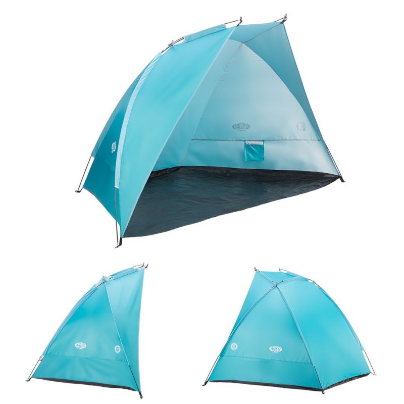 NILS CAMP NC8030 beach tent turquoise 260x120x120 cm türkiz hátizsák