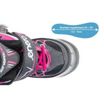Enero Pro Roller Skates-Roller Skates-Ice Skating 4in1 Led 26-29 Pink-Gray szürke skates, roller skates