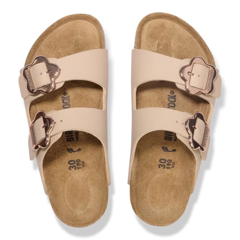 Birkenstock ARIZONA FLOWER BUCKLE KIDS 1030439 SANDCASTLE flip-flops (standard width) utcai cipő