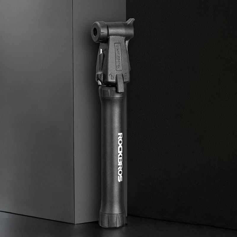 Rockbros TM-1701P 80 PSI Mini Bicycle Pump for Presta and Schrader Valves - Black fekete pumpa 304004-211900