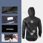 Rockbros breathable windproof rain - black fekete dzseki
