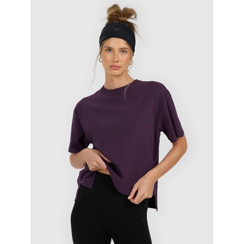 4F Women's loose plain T-shirt póló