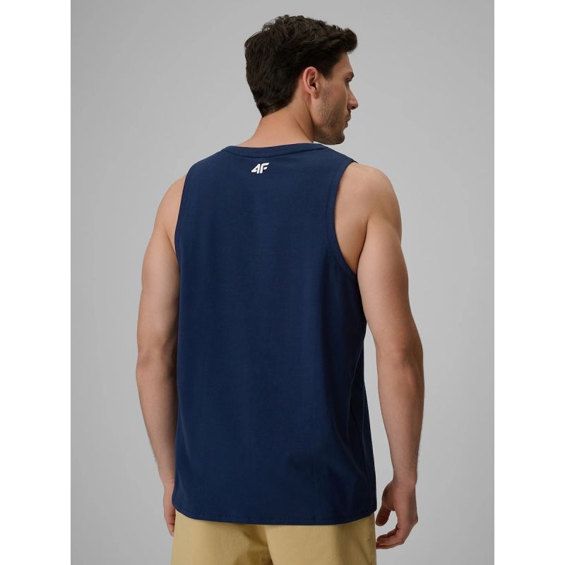4F Men's regular sleeveless T-shirt with print póló