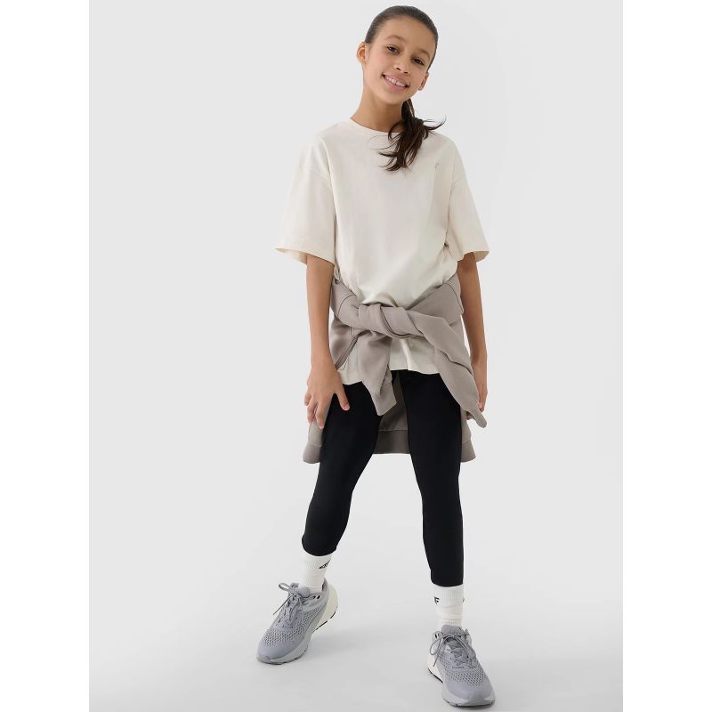 4F Girls' oversize plain T-shirt póló 4FJWSS25TTSHF1851-12S