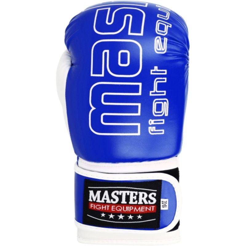 MASTERS FIGHT EQUIPMENT MASTERS RPU-KM-1 Boxing Gloves 10 oz niebiesko - białe kesztyű 01433-1002