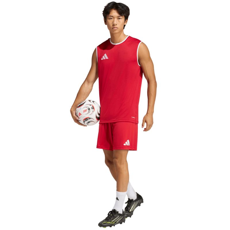 Adidas Entrada 26 Sleeveless Jersey Men's T-Shirt Red piros póló