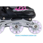Enero Roller Skates-Roller Skates-Ice Skating 4in1 Pro Led 30-33 Pink-Gray szürke skates, roller skates