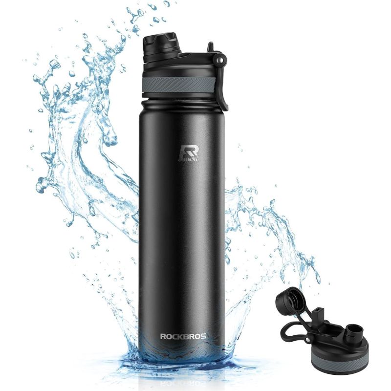 Rockbros thermal bottle 35210029003 black fekete water bottles, training equipment, tourist equipment