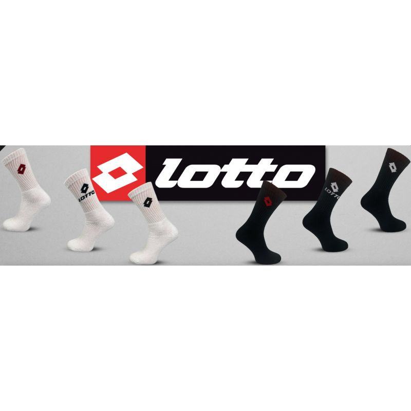 Lotto Terry Socks Black 3 Pairs fekete zokni