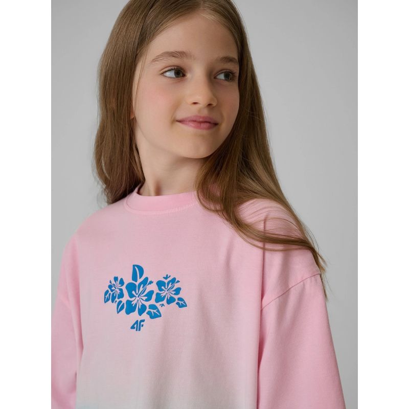 4F Girls' loose T-shirt with print 158/164 ruházat 4FJRSS26TTSHF4186-91A