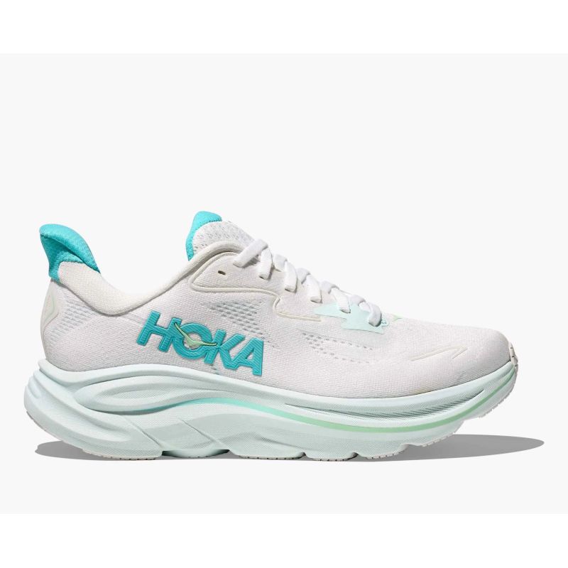 Hoka Clifton 10 Women's Running Shoes White/Cielo Blue (1162031‑WTCL) General