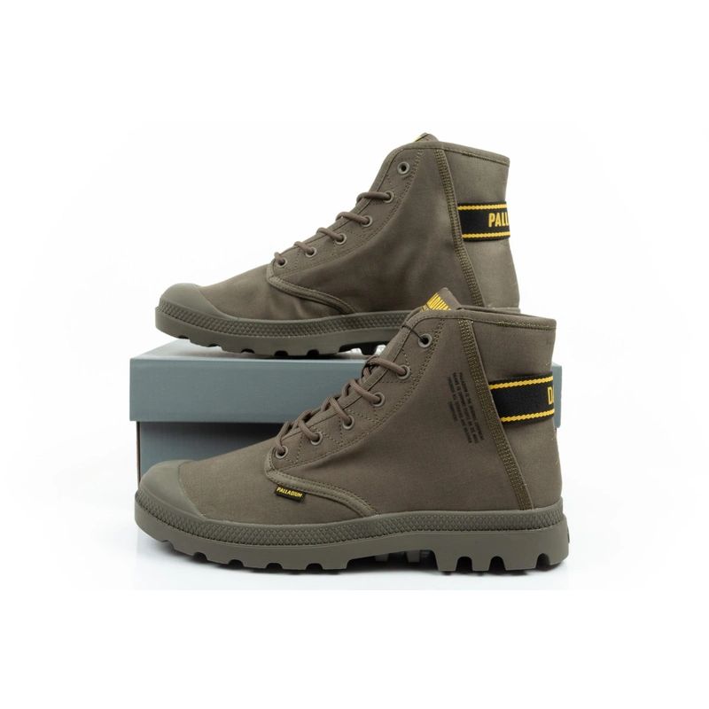 Palladium Men's Pampa Hi Dare II High Top Sneakers Olive fekete utcai cipő