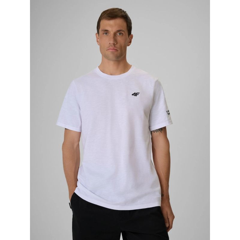 4F Men's regular plain T-shirt ruházat